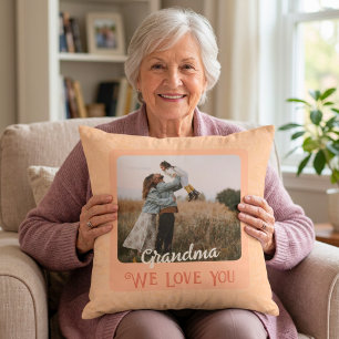 Chique Persoonlijke Foto Tekst Oma en Opa Cadeau Kussen