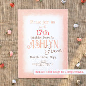 Chique Perzik Beige Bloemen Polka Dots Verjaardags Kaart