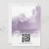 Chique perzik blozende bloem budget QR-code bruilo Kaart (Achterkant)
