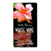 Chique perzik Hibiscus Home Made Wijn Etiketten (Voorkant)