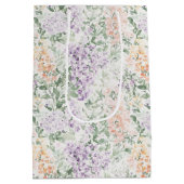 Chique perzik lila lavendel bloem bruiloft medium cadeauzakje (Achterkant)