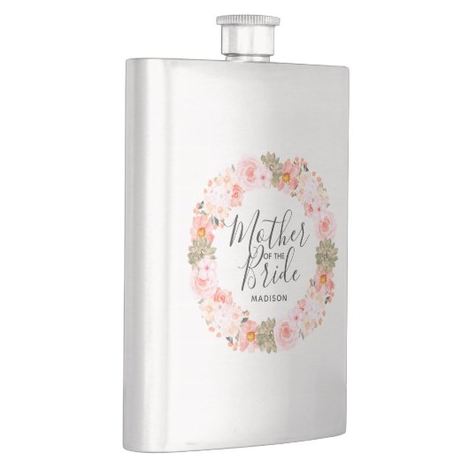 Chique Perzik Mint Bloemenkrans Moeder van de brui Flacon (Rechts)