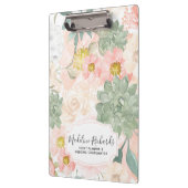 Chique Perzik & Mint Waterverf Bloemen & Sappige Klembord (Links)