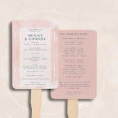 Chique perzik ovalen & cirkels bruiloft handwaaier