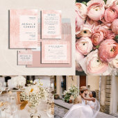 Chique Perzik Ovals & Cirkel Bruiloft Save The Date