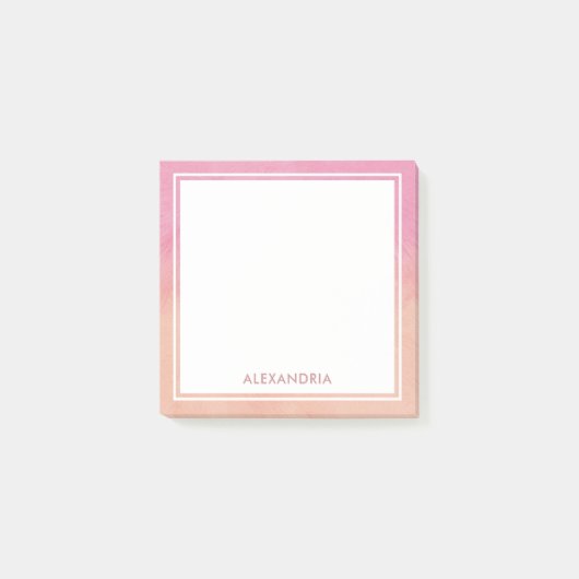 Chique perzik roze blush stijlvol dromerig modern  post-it® notes (Voorkant)