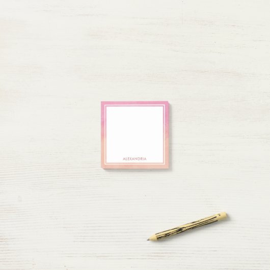 Chique perzik roze blush stijlvol dromerig modern  post-it® notes (Op bureau)