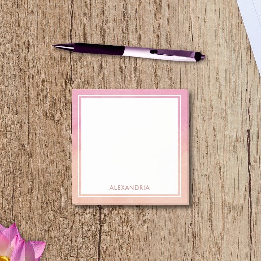 Chique perzik roze blush stijlvol dromerig modern  post-it® notes