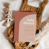 Chique perzik terracotta boog Baby shower Kaart