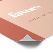 Chique perzik terracotta boog bruiloft gunsten tek poster (Hoek)