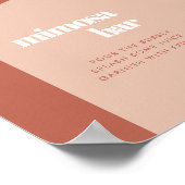 Chique perzik terracotta boog bruiloft Mimosa bar  Poster (Hoek)