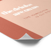 Chique perzik terracotta boog bruiloft Open bar te Poster (Hoek)