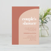 Chique perzik terracotta boog Couple's Shower Kaart (Staand voorkant)