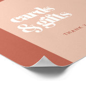 Chique perzik terracotta boog Kaarten & geschenken Poster (Hoek)