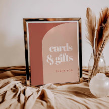 Chique perzik terracotta boog Kaarten & geschenken