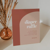 Chique perzik terracotta boog Luier Raffle Reclamebord Met Voetstuk