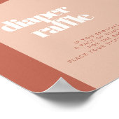 Chique perzik terracotta boog Luier Raffle teken Poster (Hoek)