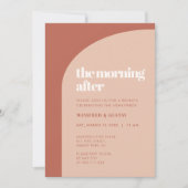 Chique perzik terracotta boog Morgen na de brunch Kaart (Voorkant)