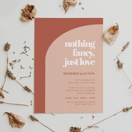 Chique perzik terracotta boog Niets fancy gewoon l Kaart