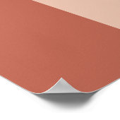 Chique perzik terracotta boog Oh Baby Welkom Poster (Hoek)