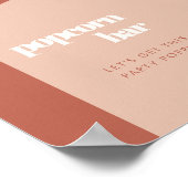 Chique perzik terracotta boog Popcorn bar teken Poster (Hoek)