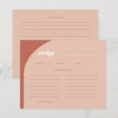 Chique perzik terracotta boog Receptenkaart (Voorkant / Achterkant)