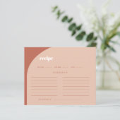 Chique perzik terracotta boog Receptenkaart (Staand voorkant)