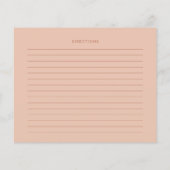 Chique perzik terracotta boog Receptenkaart (Achterkant)