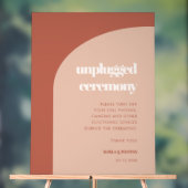 Chique perzik terracotta boog Unplugged ceremonie Acryl Bord (Neutraal)