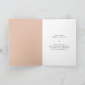 Chique perzik terracotta boog Zijn geloften bruilo Kaart (Binnen)