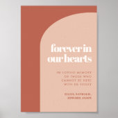 Chique perzik terracotta Forever in ons hart teken Poster (Voorkant)