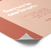 Chique perzik terracotta Forever in ons hart teken Poster (Hoek)