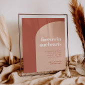 Chique perzik terracotta Forever in ons hart teken Poster