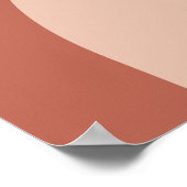 Chique perzik terracotta Verlovingsfeest welkom Poster (Hoek)