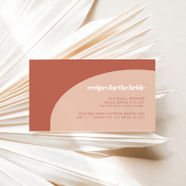 Chique perzik terracotta Vrijgezellenfeest Recepte Informatiekaartje