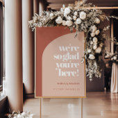 Chique perzik terracotta Zo blij dat je hier bent  Poster