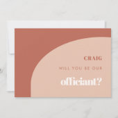 Chique perzik Wil je onze officiant card zijn Kaart (Voorkant)
