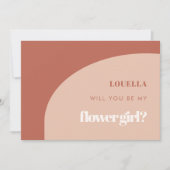 Chique perzikboog Wil je mijn bloem meisje kaart (Voorkant)