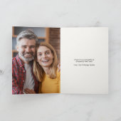 Chique Pickleball "Joy" Blue Christmas Foto Feestdagen Kaart (Binnen)