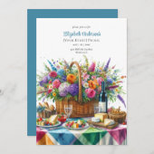 Chique Picknick Feest Verjaardag Pensioen Baby Bru Kaart (Voorkant / Achterkant)