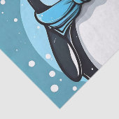 Chique Pinguïn Icy Blue Tissuepapier (Detail)
