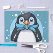 Chique Pinguïn Icy Blue Tissuepapier (Craft)