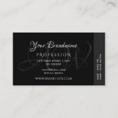 Chique Plain Zwart Kleurrijke Decor Stripes Monogr Visitekaartje (Achterkant)