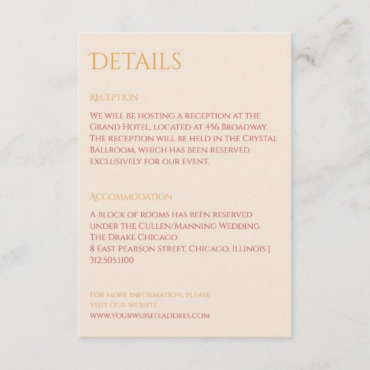 Chique poederblush en mosterd Behuizing Kaart (Voorkant)