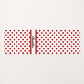 Chique polka dot rode witte achtergrond yogamat (Achterkant (horizontaal))