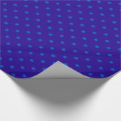 Chique Polka Dot Wrapping Papier: Twee Blues Cadeaupapier (Hoek)