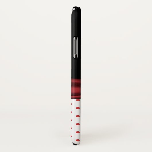 Chique Polka Dots en Bow iPhone X Hoesje (Achterkant / rechts)