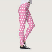 Chique Polka Dots Roze en Wit Leggings (Rechts)