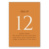 Chique Pompoen Oranje Gebeurtenistafel Tentteken Kaart (Voorkant)