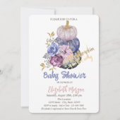 Chique Pompoenen,Bloemen Baby Shower Kaart (Voorkant)